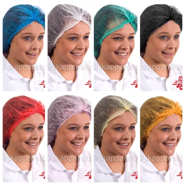Disposable Mob Caps Hair Nets Catering Food Spray Tanning Fake Tan Salon Black