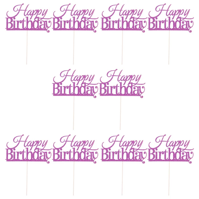 10 piezas Hombre Violeta Decoraciones Pastel de Cumpleaños Accesorios Fiesta de Cumpleaños