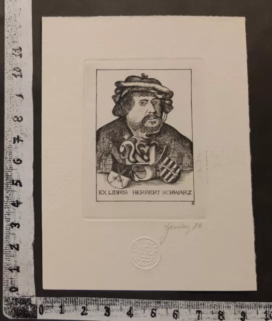 Wunderkammer L Exlibris 843 " Ritratto " - * T Szumarski * - C Signed