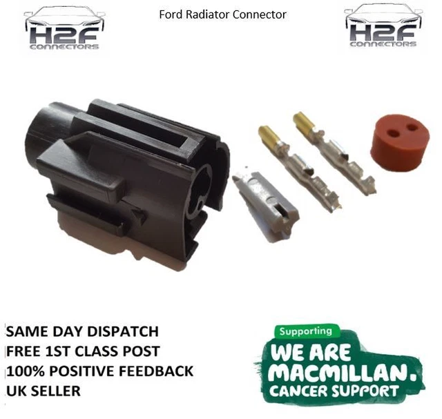 FORD 2 PIN Radiator Fan Switch Connector Sierra, Focus, Escort, Zetec