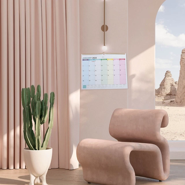 Calendario Da Muro 2025 Ministeriale Giornaliero A6 Nero Rosso