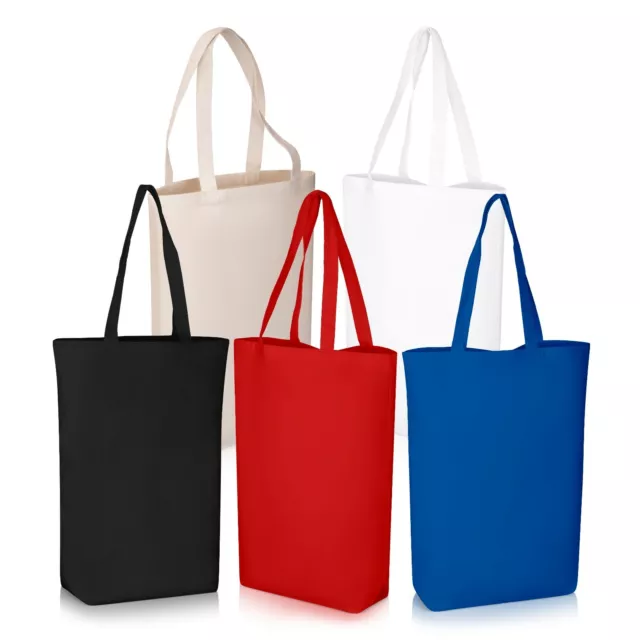 IMFAA Heavy 10oz Large (50x40x10)Cm 100% Cotton Canvas Reusable Shopping Bag LOT