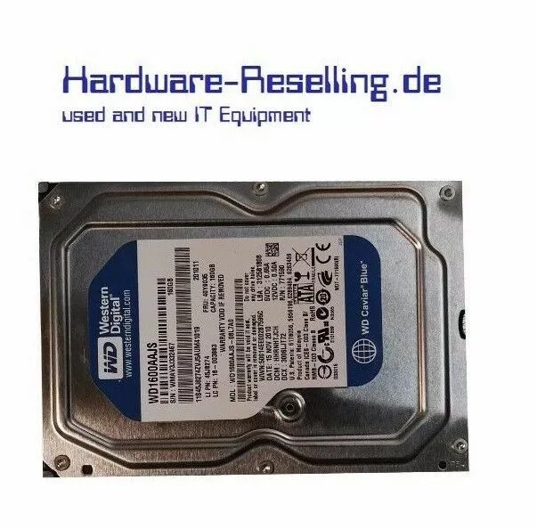 WD / Lenovo 160GB 7,2K 3GB 3,5" SAS LFF WD1600AAJS-08L7A0 Li Pn: 45J8274 40Y9035