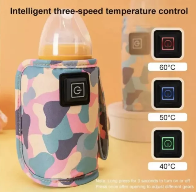 Travel Milk Warmer USB Water Stroller Bag Insulated Bottle Baby Portable Heater
