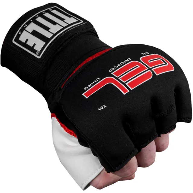 Title Boxing Gel Assault Training Glove Wraps - Black