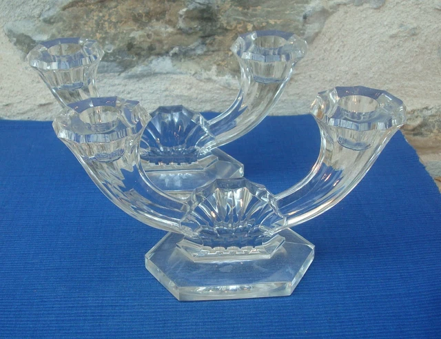 Daum France, centre de table cristal clair / coupe fruits