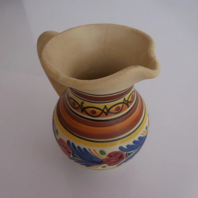 Poterie pichet cruche céramique biscuit fait main art nouveau déco PN France