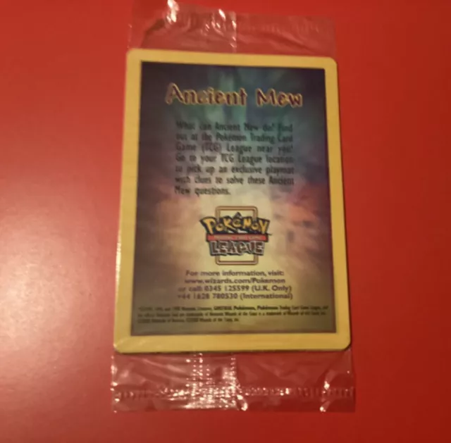 Sealed Ancient Mew 'The Power of One' Movie 2000 Black Star Promo Pokemon Card!