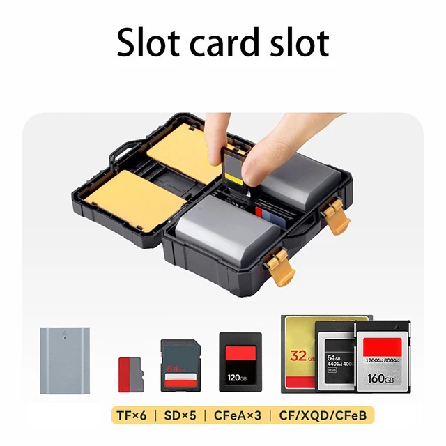 Étui de batterie portable pour appareil photo avec joint étanche et emplacemen