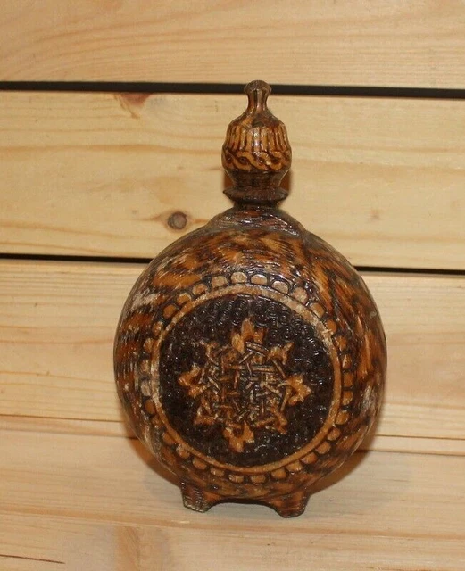 HORLOGE DE BUREAU vintage en bois rond chiffres silencieux décoration