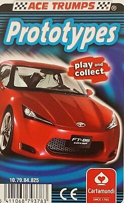 FB3 Top TRUMPS Carte unico PROTOTIPI Concept Cars ACE EMISSIONE VARIE 