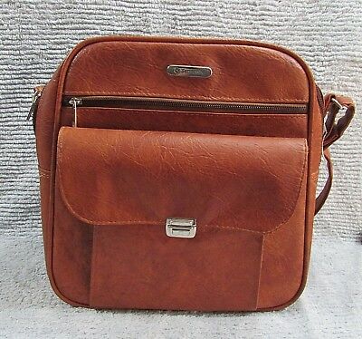 Light Brown Samsonite Profile Silhouette Luggage Vinyl Tote Shoulder Bag FREE SH