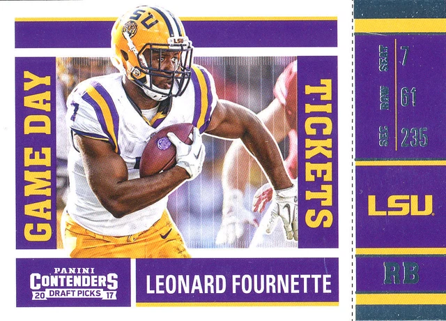 GAME-DAY TICKETS Leonard Fournette RC BUCS BUCCANEERS JAGUARS LSU