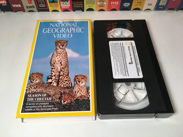 SEASON OF THE Cheetah VHS 1989 National Geographic Documentary F