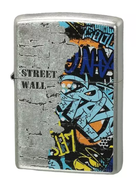 Zippo Oil Lighter Street Wall Silver Barrel SW-KA Regular Case Japan