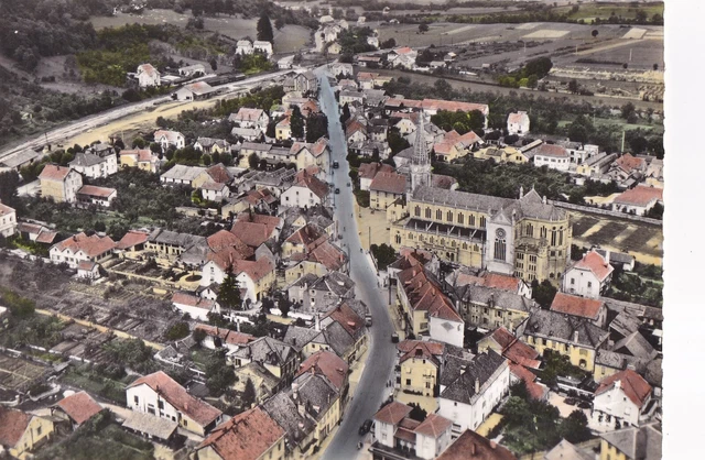 Carte postale postcard 10x15cm PONT-DE-ROIDE DOUBS vue aérienne rue de besançon