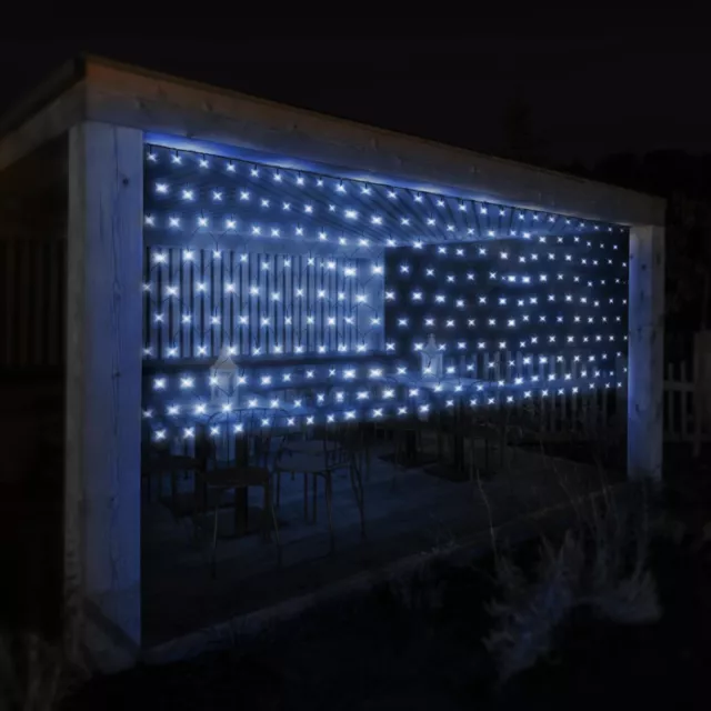 Guirlande lumineuse filet lumineux 320 LED intérieur extérieur IP44 blanc froid