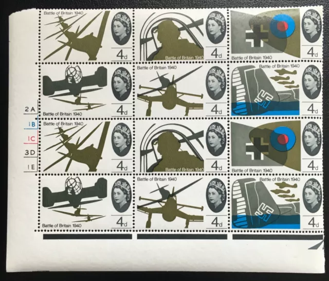 GB QEII 1965 Battle of Britain Cylinder Block (2A No Dot) MNH