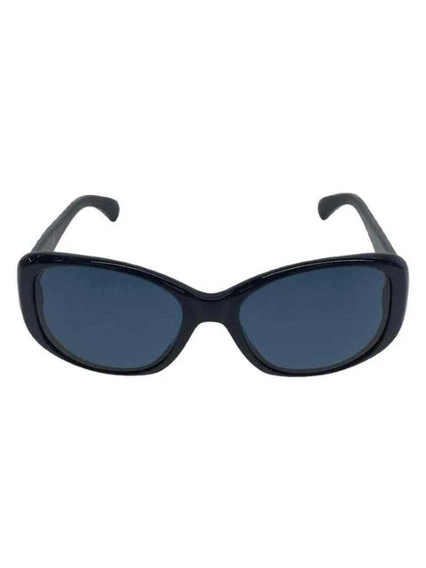 CHANEL #278 Sunglasses Plastic Navy Women's