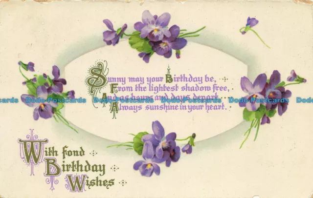 R635694 With Fond Birthday Wishes. Wildt and Kray. Series. 2679
