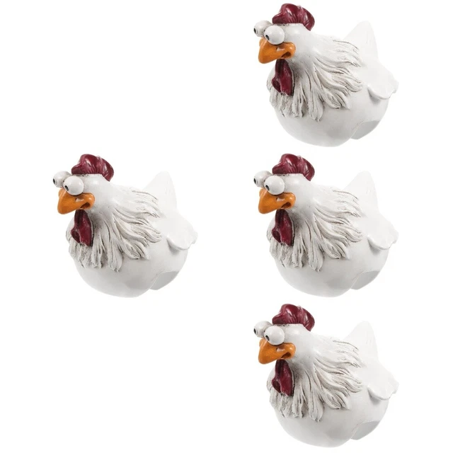 4pcs Resin Chicken Adorn Decorative Backyard Landscape garden animal statue