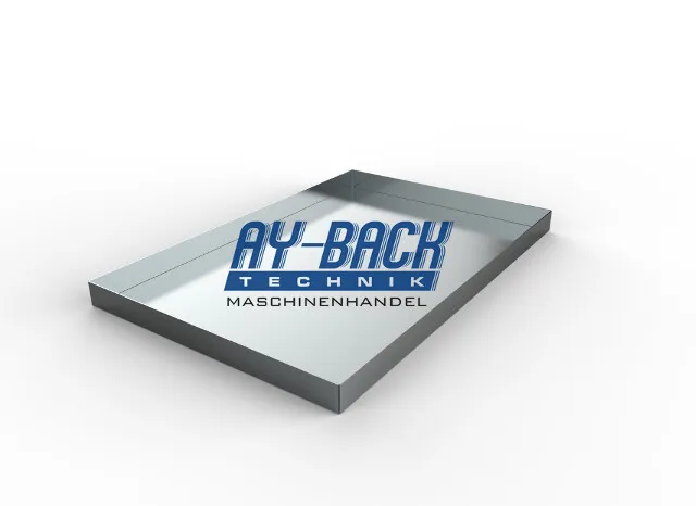 Backblech / Baklavablech Alu 4Rand ca. 40x60x3,5 cm mit gebördeltem Rand NEU