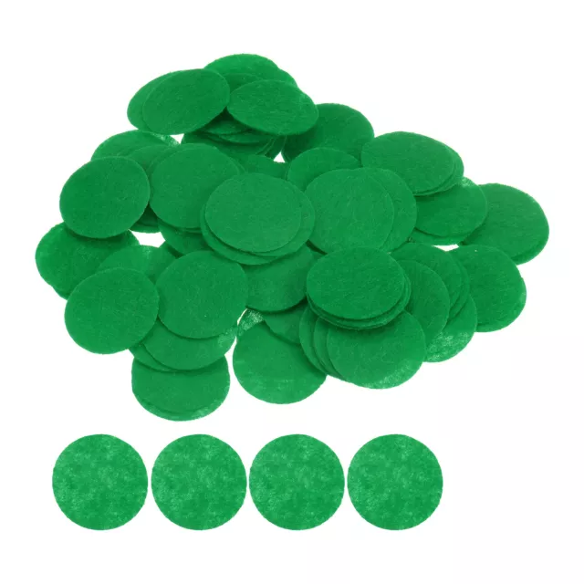 200pcs Round Felt Circles, 30mm 1-1/4" Craft Felt Pads Non-Woven Fabric Green