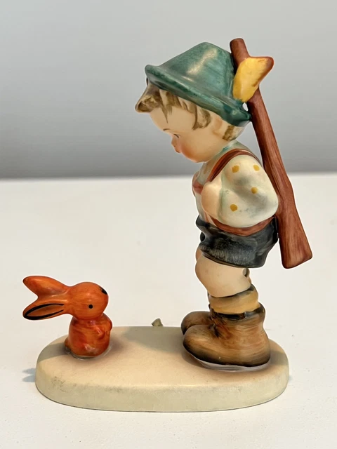 Goebel HUMMEL Germany 5" Figurine #6/0 SENSITIVE HUNTER TMK 3 Boy With Rabbit