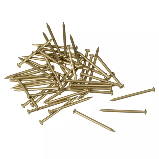 Small Tiny Brass Nails 1.5x25mm for DIY Pictures Wooden Boxes Household 50pcs