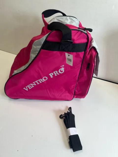 Ventro Pro Roller Skate Bag Pink/Grey Quad, Inline, Ice Skates