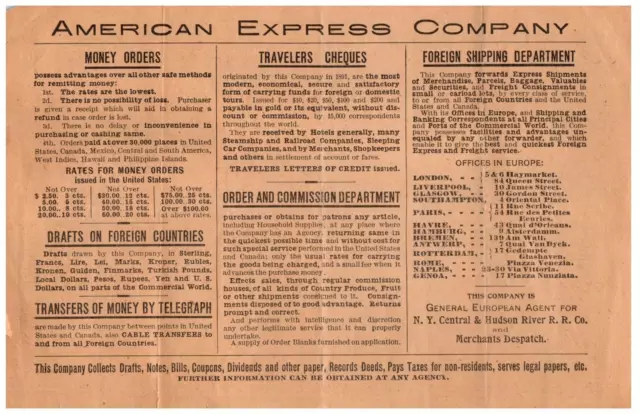 American Express Company Freight Forwarding Concord N.H. Letterhead Receipt 1904 2