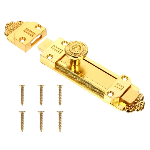 Serrure De Porte Supplémentaire - Loquet De Sécurité En Alliage Zinc Doré - Pour Maison, Hôtel, Restaurant