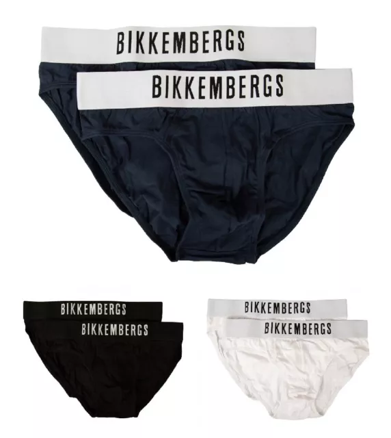 BIKKEMBERGS calzoncillos hombre pack de 2 piezas ropa interior de algodón elásti