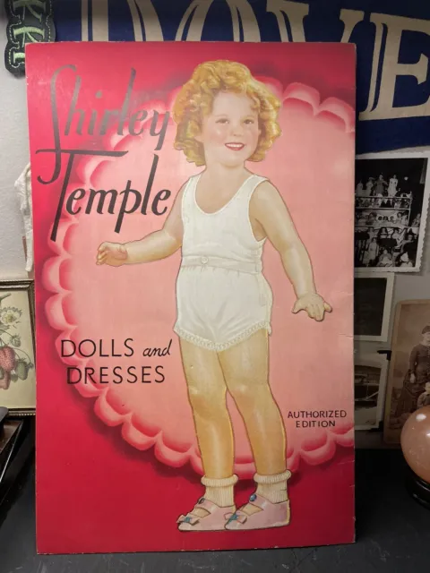 RARE Original 1937 SHIRLEY TEMPLE Dolls and Dresses Paper Doll Book 1761 Vintage