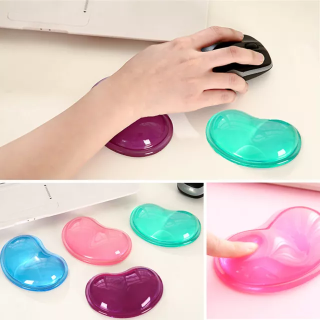 Mouse Pad Heart-shaped Soft flexible Silicone Gel Rest Silicone Laptop PC Mat