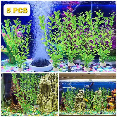 5 Pcs Artificial Fish Tank Plants Fake Plastic Water Grass Aquarium Plant Decor