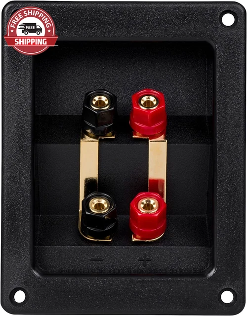 Parts Plated Bi-Amp Speaker Wire Terminal Cup Binding Post Banana Jack