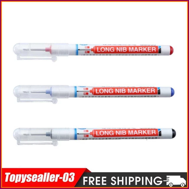 Bathroom Woodworking Deep Hole Long Nib Marker Pens Multi-function Depth Marker