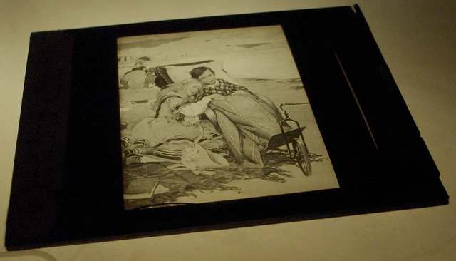 Paul Dombey and Florence Jessie Wilcox Smith Painting Magic Lantern Slide c1890s