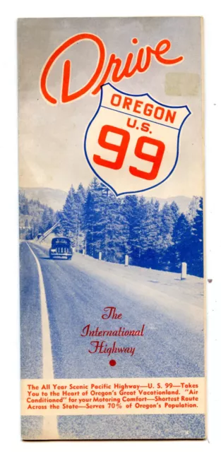 Oregon Route US 99 Brochure Map Washington California Scenic Drive Side Trips