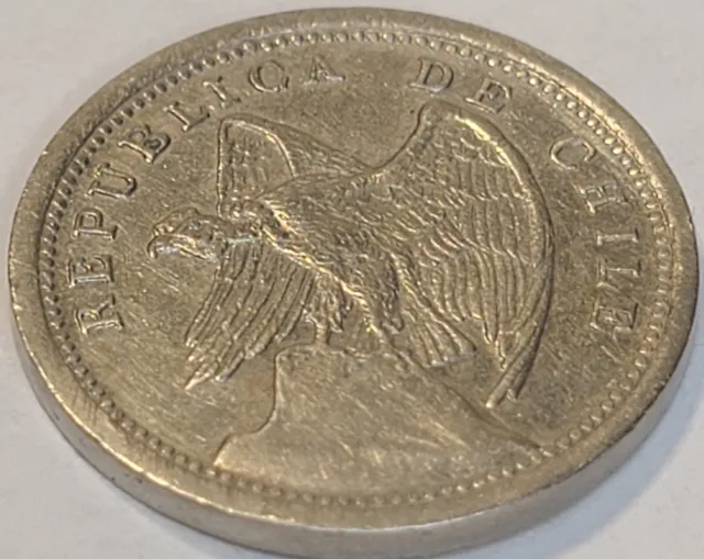 1938 Chile 10 Centavos Condor Bird Coin KM#166 BRILLIANT COIN US SELLER