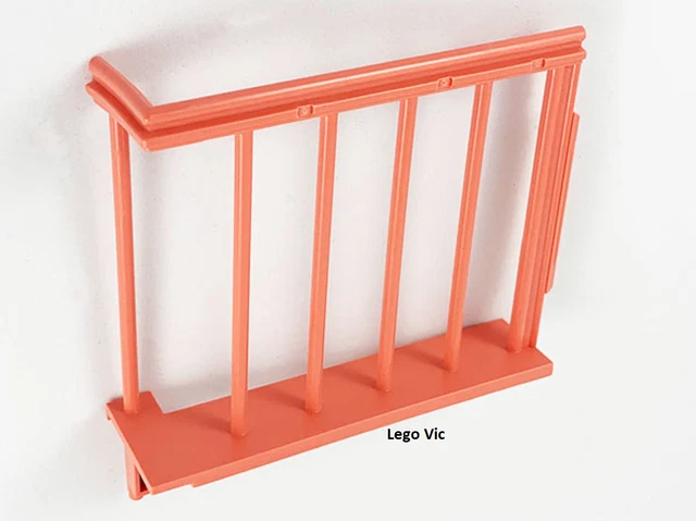 LEGO 6697 Spiral Staircase Railing Top Salmon Ramp Staircase 3290 3119 MOC