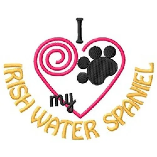 I "Heart" My Irish Water Spaniel Long-Sleeved T-Shirt 1365-2 Size S - XXL