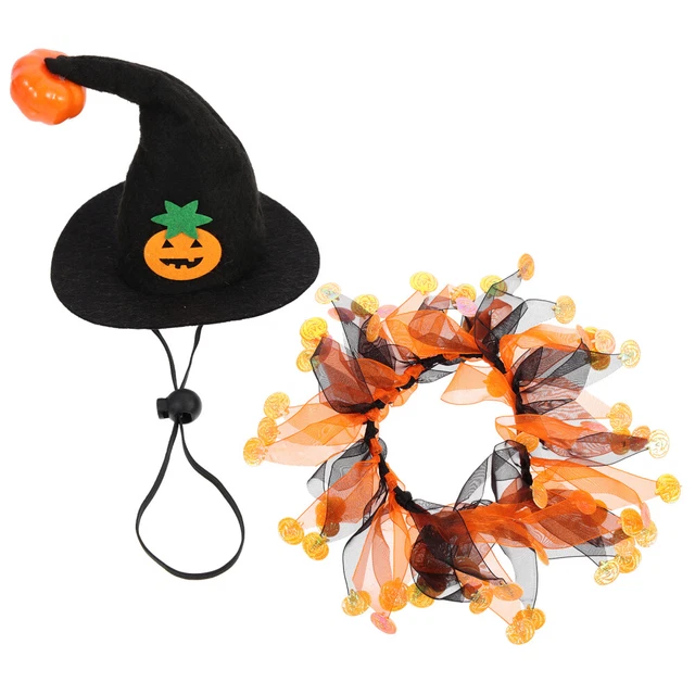 1 Set Halloween Haustierkostüm Lustige Katzenhut Katzenhund Schal Dekorative
