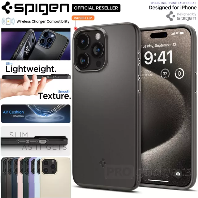 For Apple iPhone 15/ Pro/ Max/ Plus Case SPIGEN Ultra Thin Fit Hard Slim Cover 2