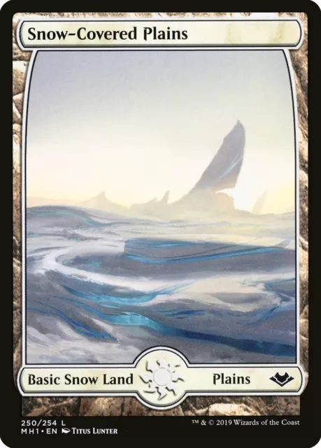 Magic The Gathering MTG 2x SNOW-COVERED PLAINS x2 Modern Horizons NM Near Mint