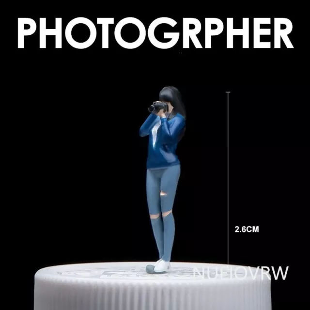 1/64 Diorama Photography Girl Figure Model Painting Resin Scene Display Model