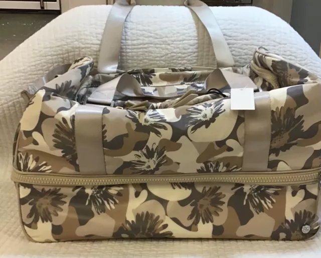 Samantha Brown To Go Polyester Coated Bottom Weekender Bag Floral Camo