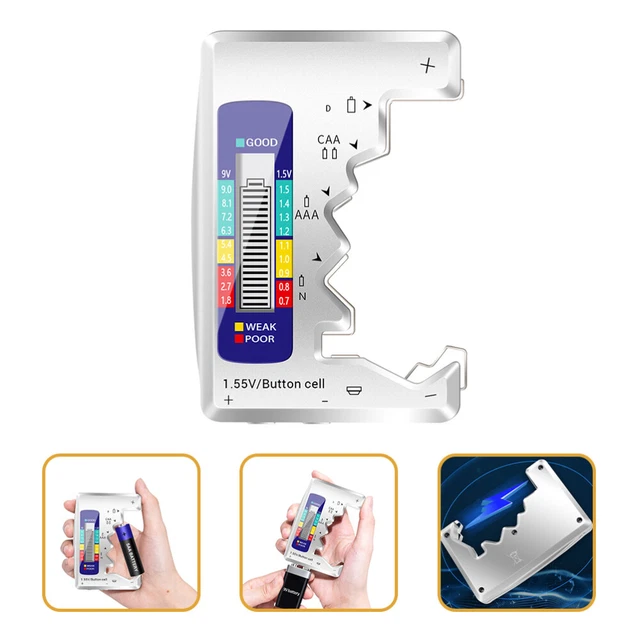 Tester batteria acciaio inossidabile strumento di test batteria cellulare colori terra