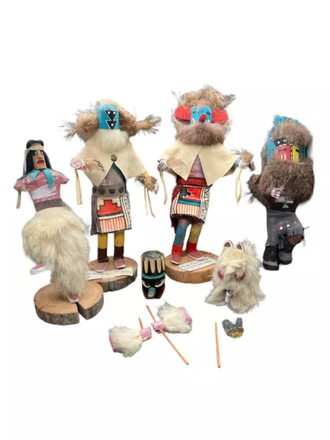 VINTAGE 10.5"-11” Kachina Doll Set Navajo Native American READ DESCRIPTION